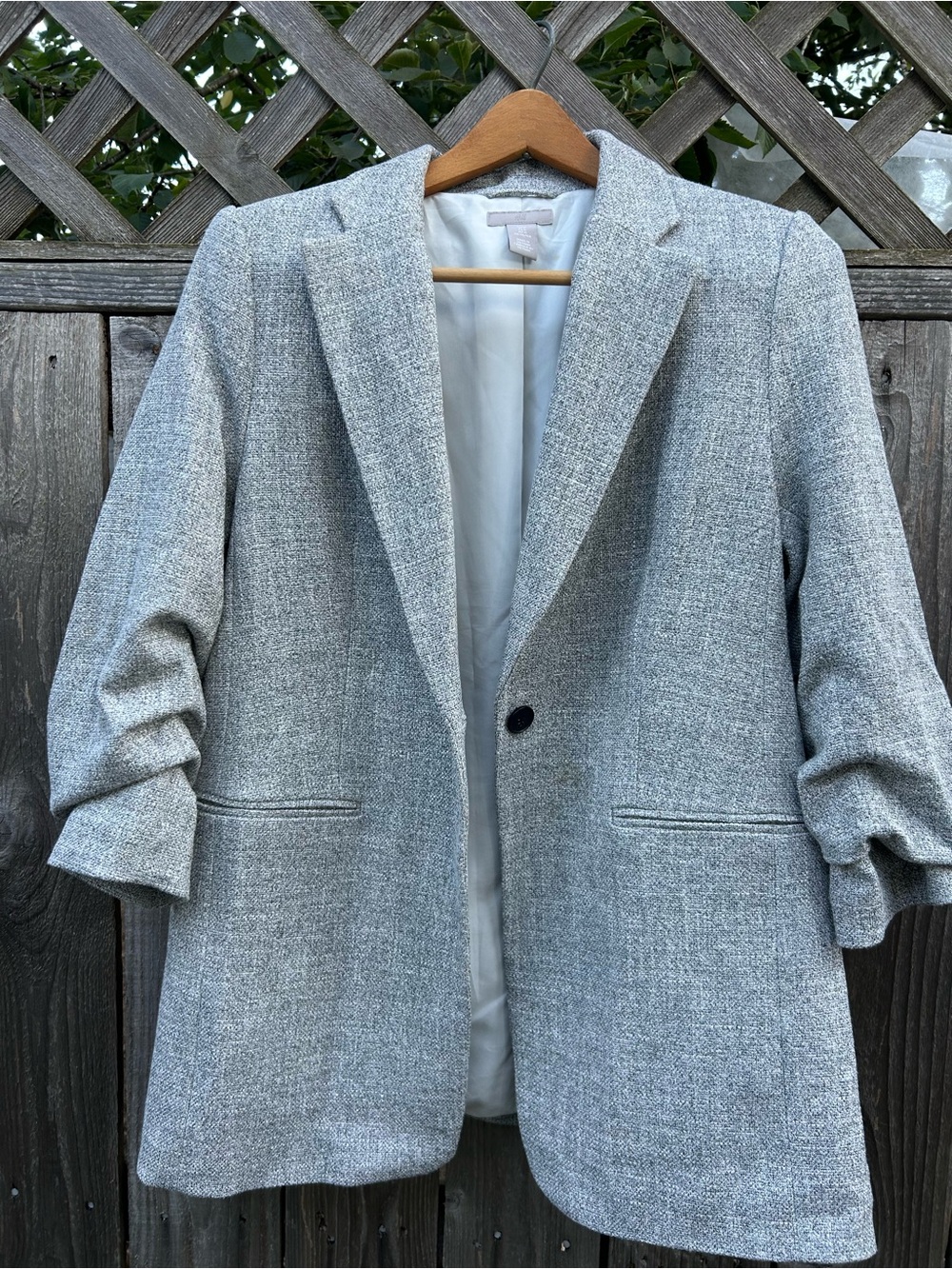 Light Gray Tweed Blazer
